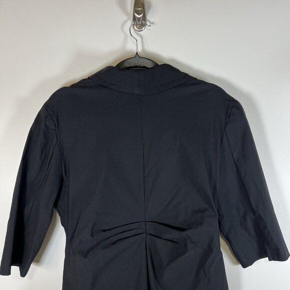 Joseph Ribkoff Women's Black Full Zip Front Ruched Stretch Dress Size 18 - Picture 8 of 9